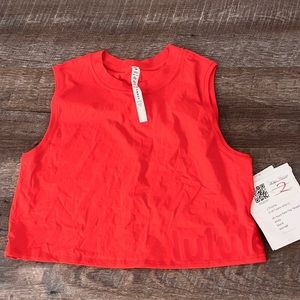 Lululemon All Yours Graphic Tank - Cropped - Love Red - Sz 6